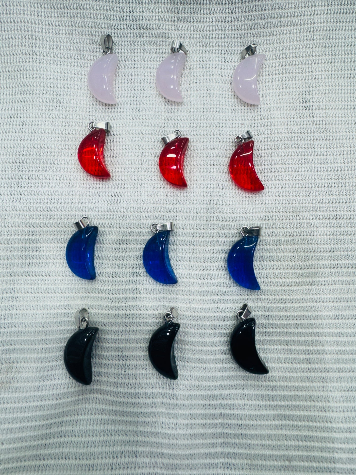 Glass Charms Moon 18 Mm