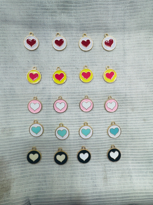 Enamel  Heart Charms