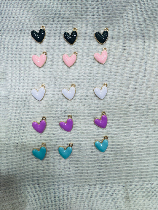 Enamel Heart Charms