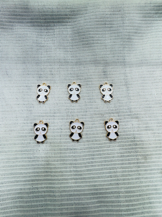 Enamel  Panda  Charms