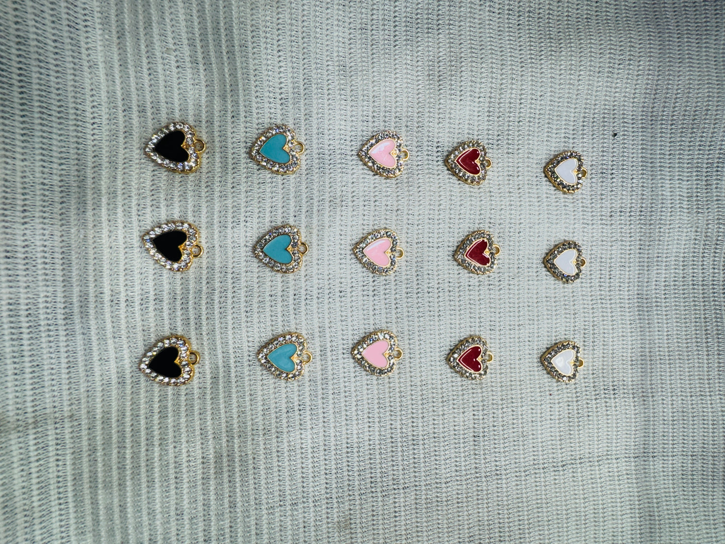 Enamel Stone Heart 10 Mm Charms