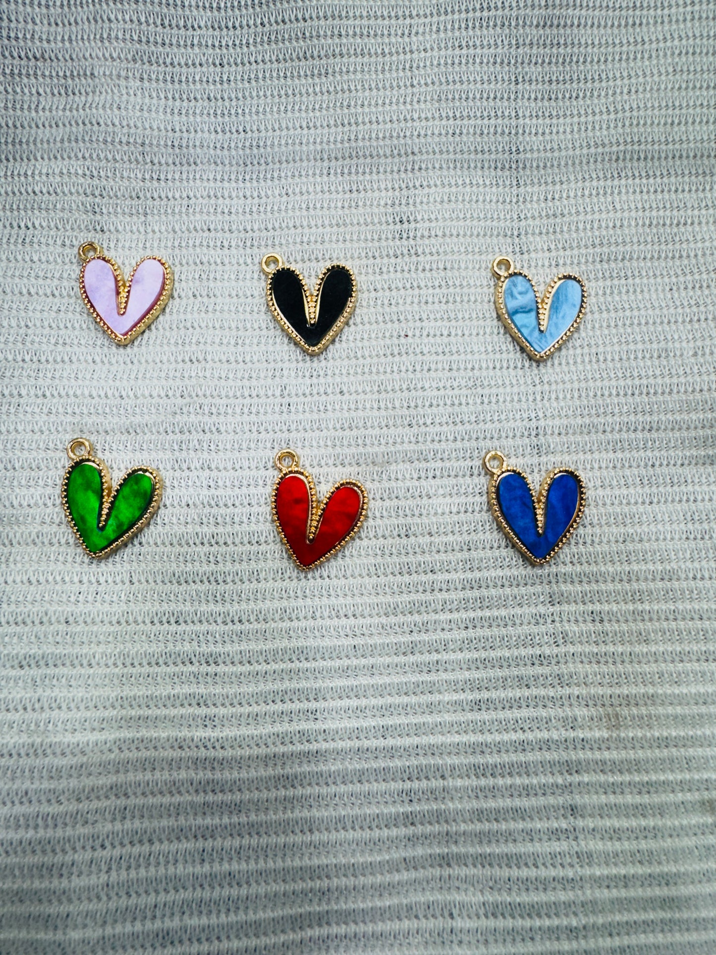 Enamel Pvc Heart Charms