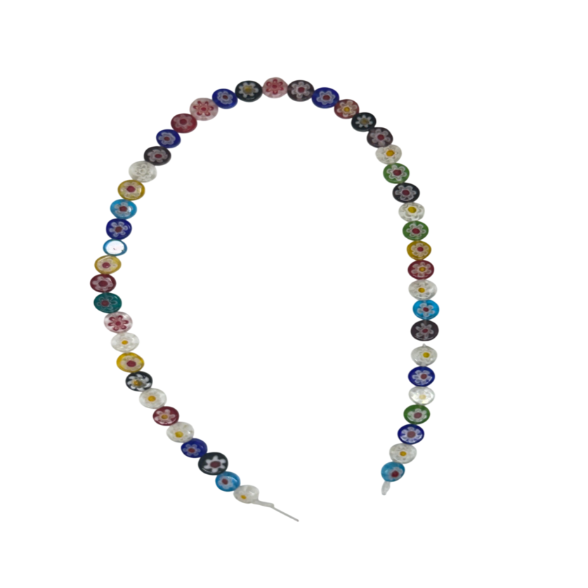 Evil Eye Beads 8mm flat multi Jewelry Making Bracelet Necklace