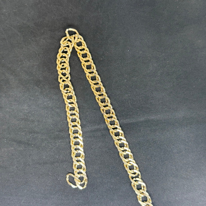 Golden Aluminium Metal Chain 16 mm curve design