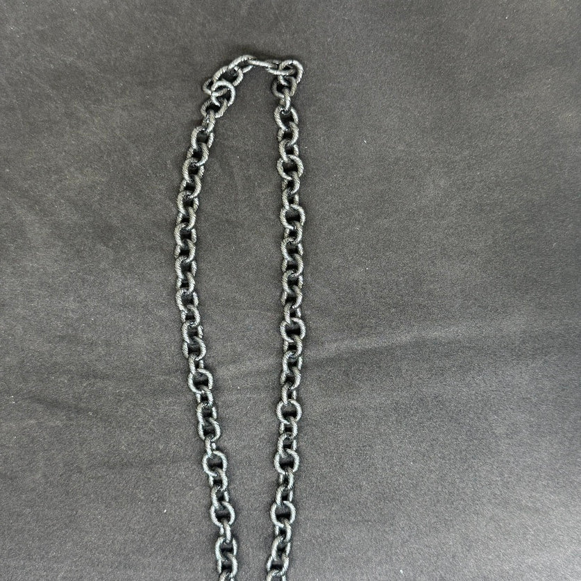 Black Aluminium Metal Chain round size 10 mm