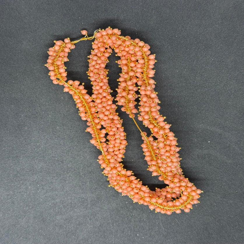 Pearl Loreals 3mm for Jewellery Making, Earring, Necklace, Bracelet (Pack of 60-65 GMS) (Orange)
