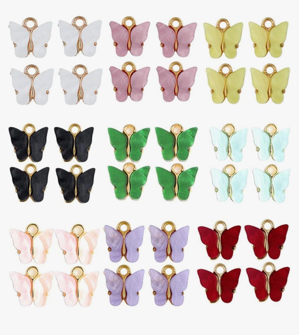 CHARMS Acrylic Butterfly gold