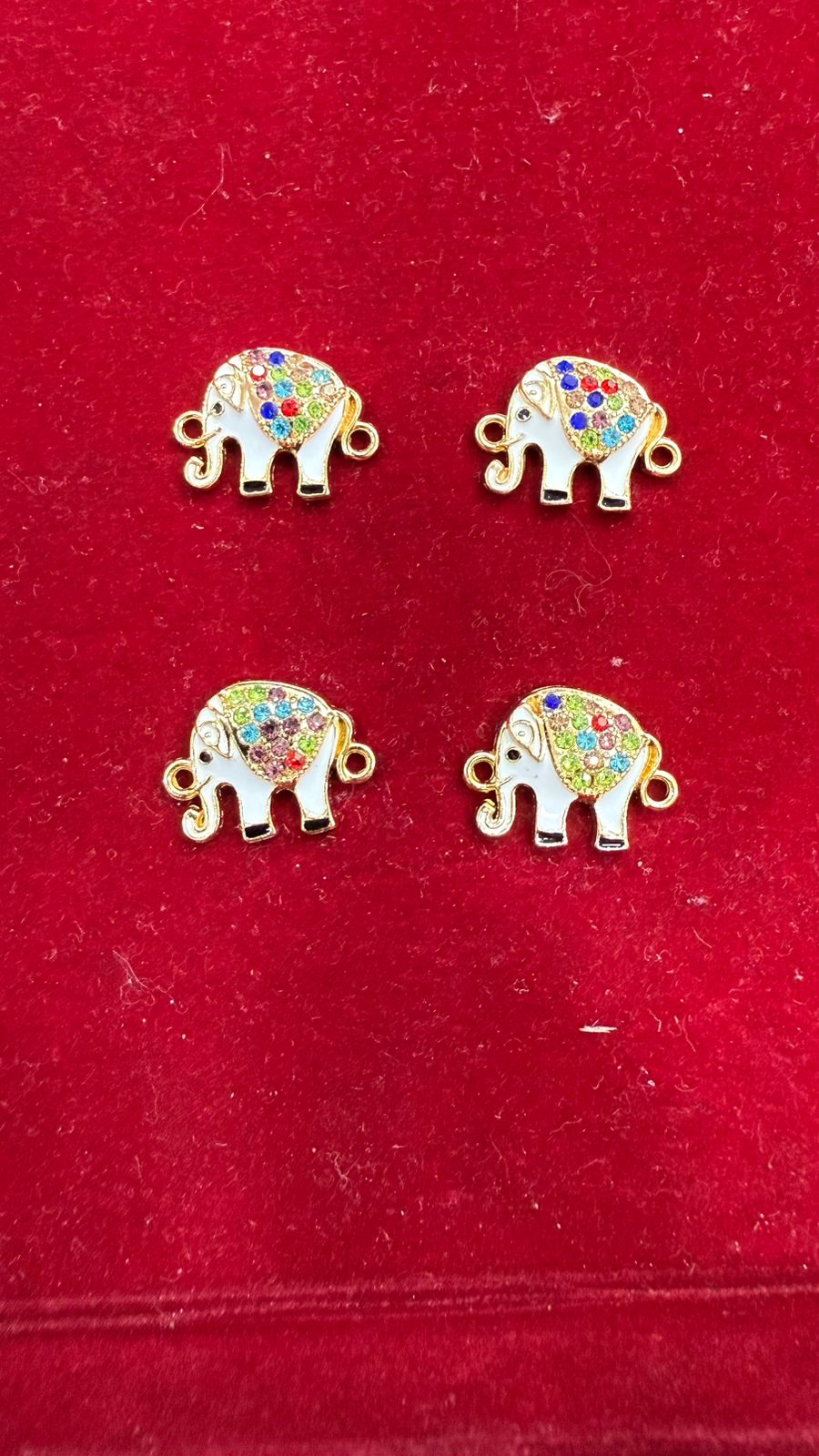 Elephant Charms Rhinestone Charms (Pack of 10)