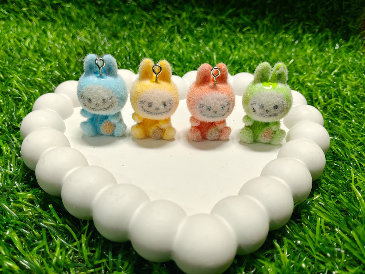 Velvet Labubu Keychain for bag | Multicolor Keychain use also Jewellery Making , jwelery Necklace, Necklace,Earring, DIY & Craft