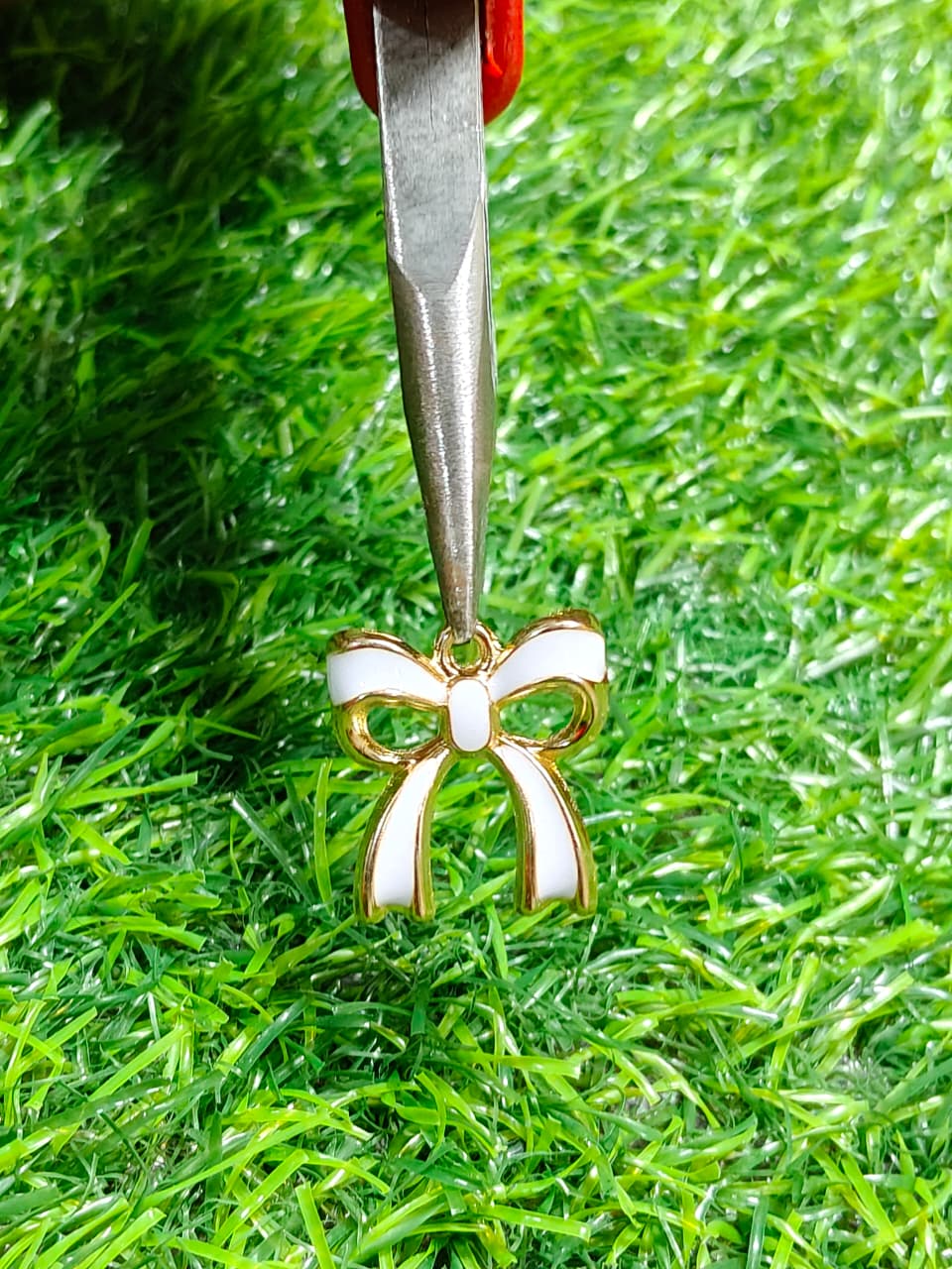 Ribbon Enamel Charm Metal Pendant for Jewelry Making