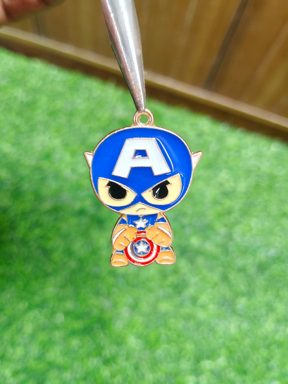 Captain America Enamel Charm Metal Pendant for Jewelry Making