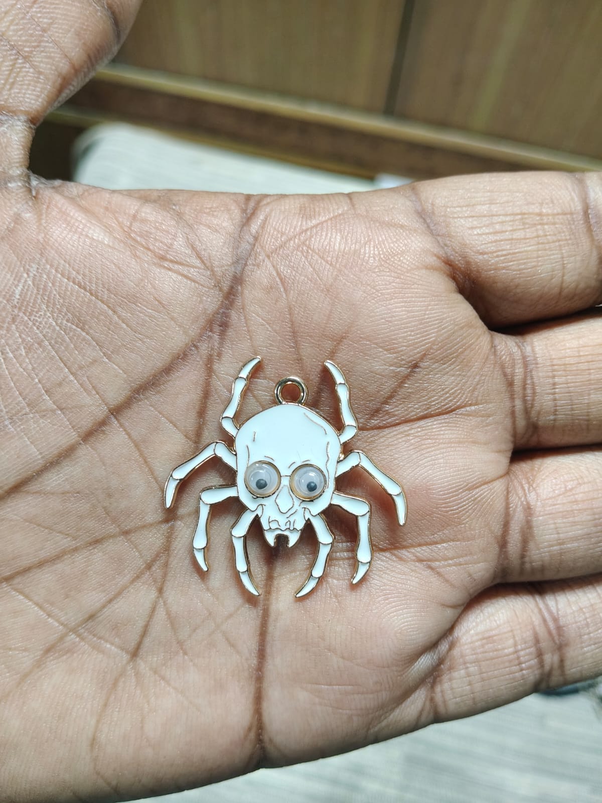 NAGNESHI Halloween Enamel Charm Set - Spooky White Ghost and Skull Spider Pendants for Jewelry Making - DIY Gothic Charms for Necklaces, Bracelets, and Keychains