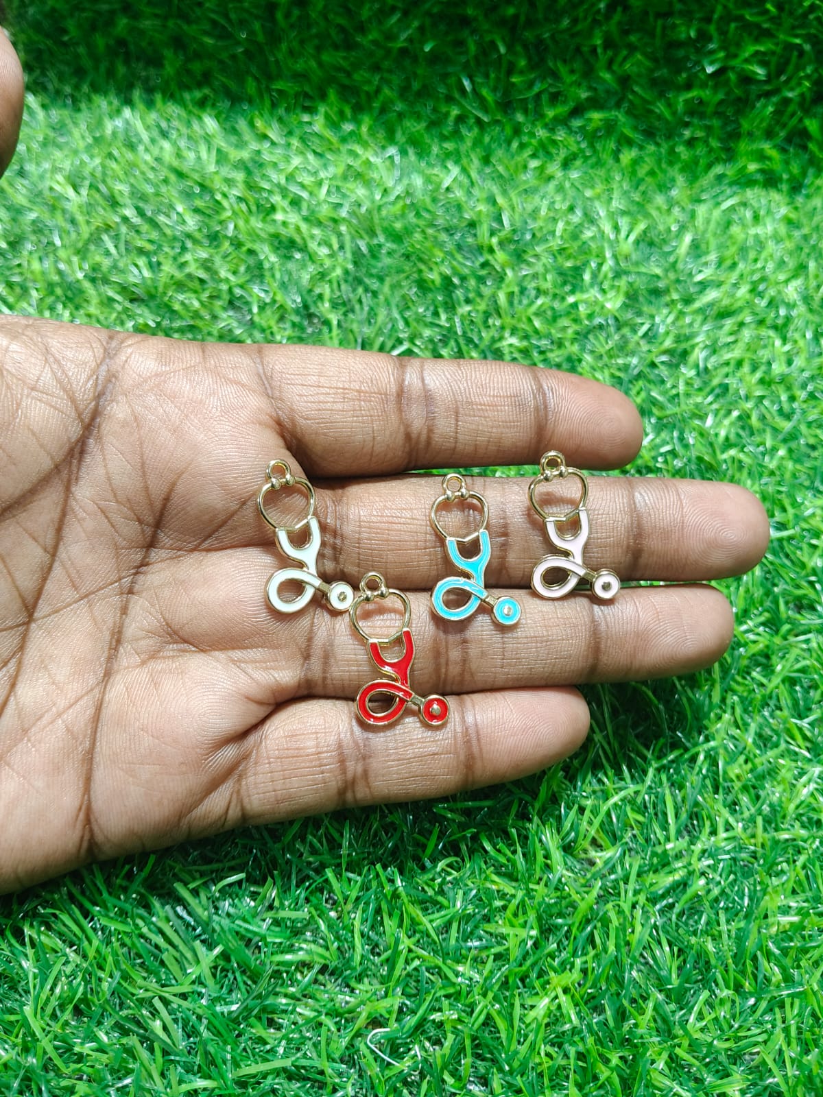 NAGNESHI Colorful Stethoscope Enamel Pendants - Nurse & Doctor Appreciation for DIY Jewelry Making, Charm Bracelets, Necklaces