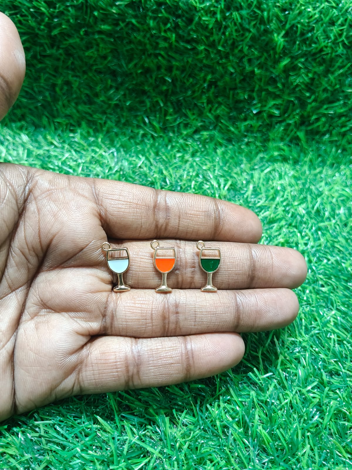 Wine Glass Charms | Glass Charms | Mixed Enamel Charms