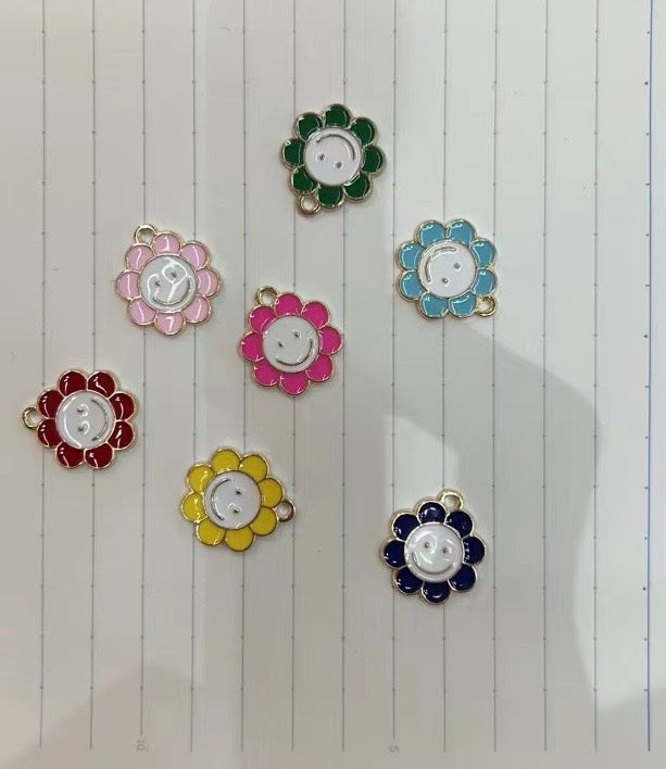 Metal Sunflower charms