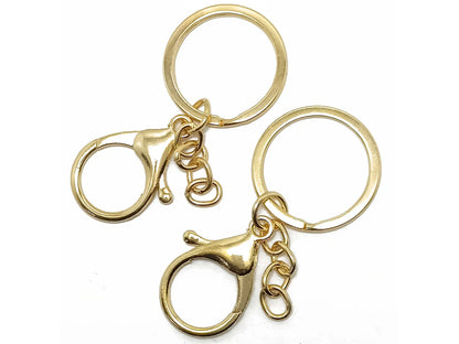 Golden Jewelry key Rings with lock