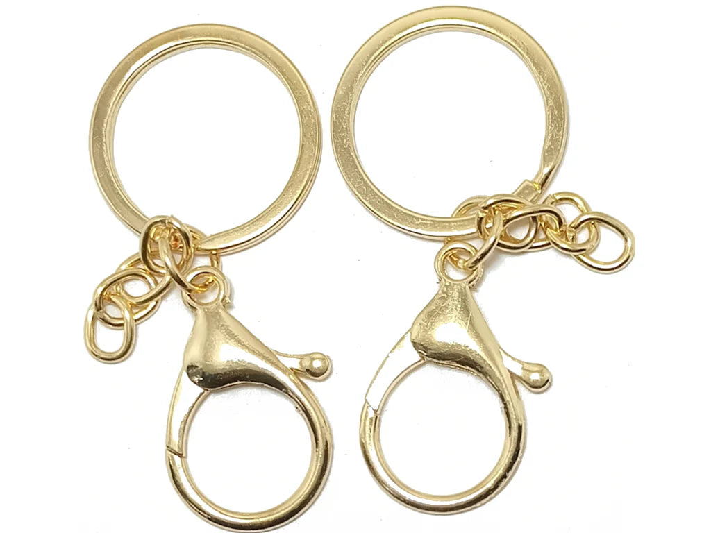 Golden Jewelry key Rings with lock