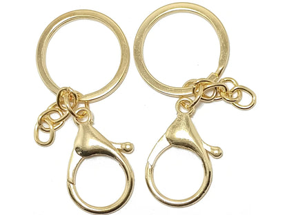 Golden Jewelry key Rings with lock