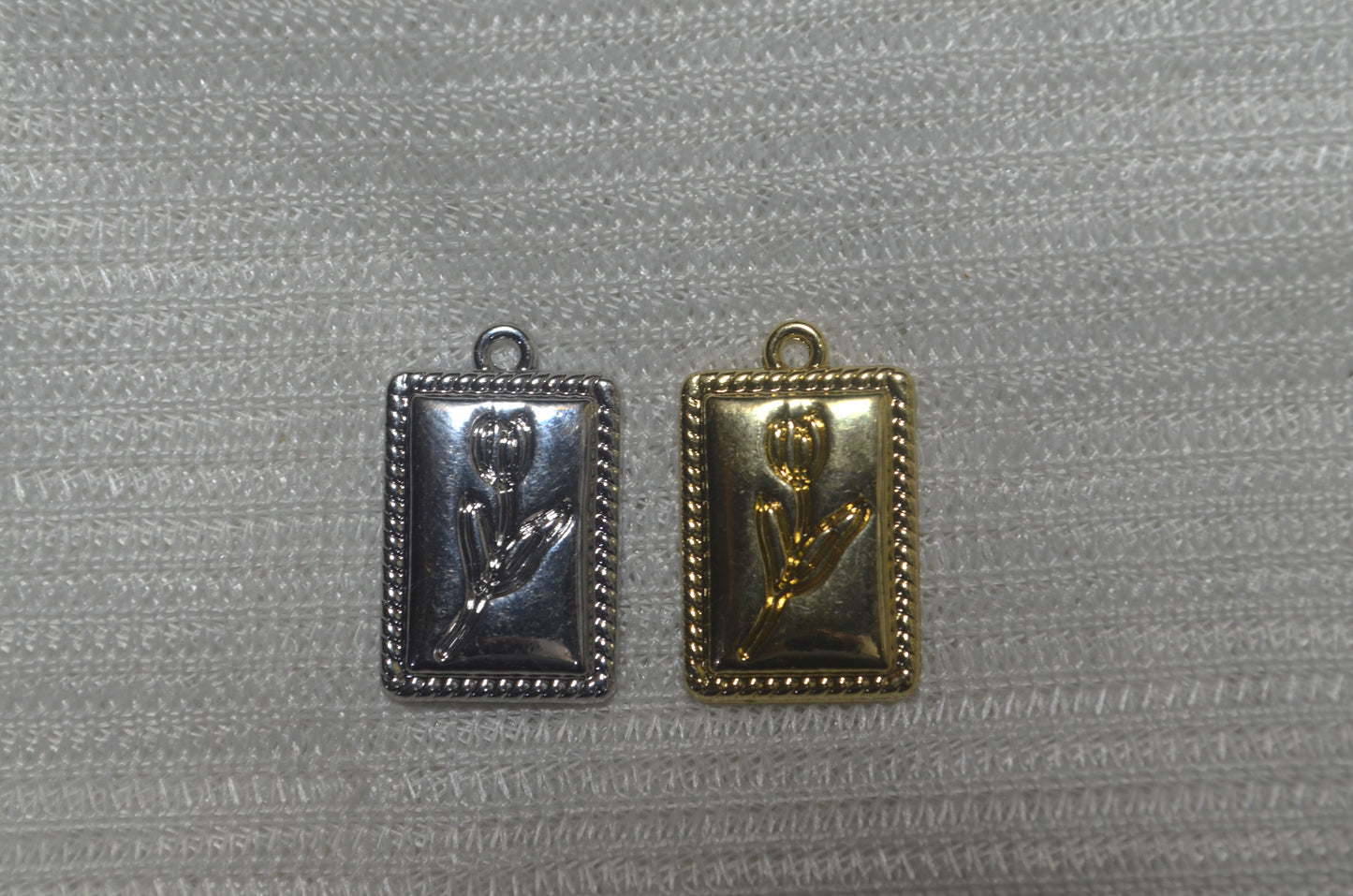 Anti-Tarnish Rose Charm - Available in Gold & Silver