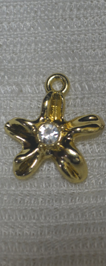 Anti-Tarnish Flower charm - Available in Gold & Silver