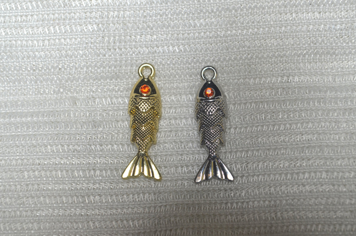 Anti-Tarnish Fish charm - Available in Gold & Silver