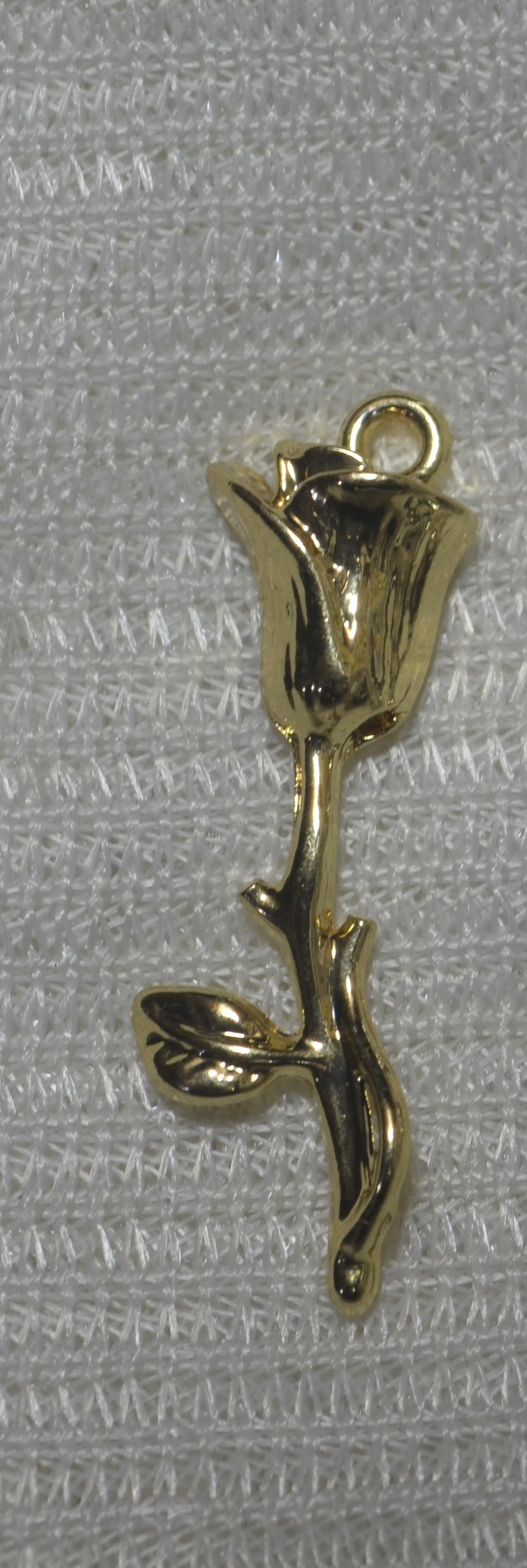 Anti-Tarnish 3D Rose charm - Available in Gold & Silver