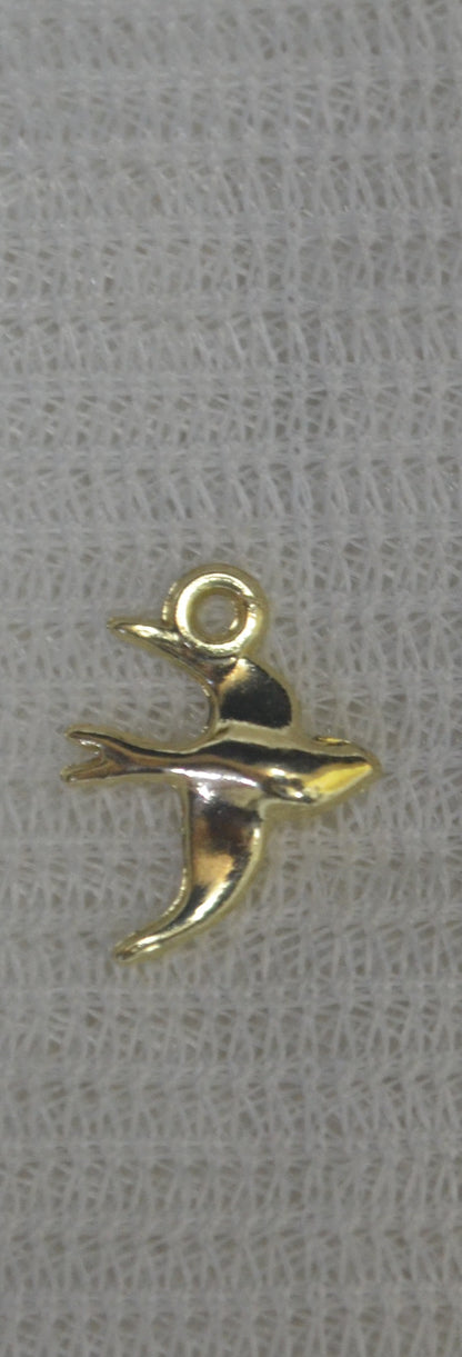 Anti-Tarnish Bird charm - Available in Gold & Silver