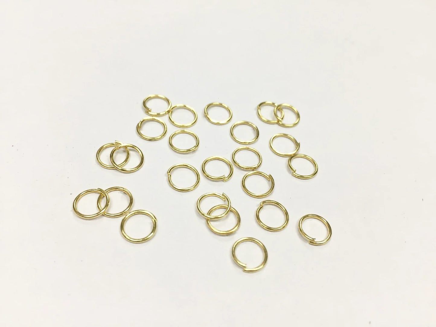 Golden Metal Connector Jump Rings- 7 mm