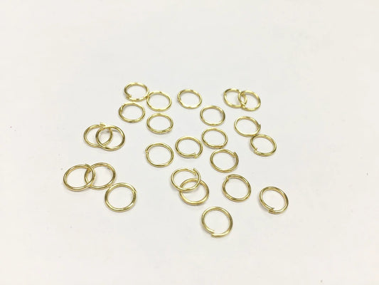Golden Metal Connector Jump Rings- 7 mm