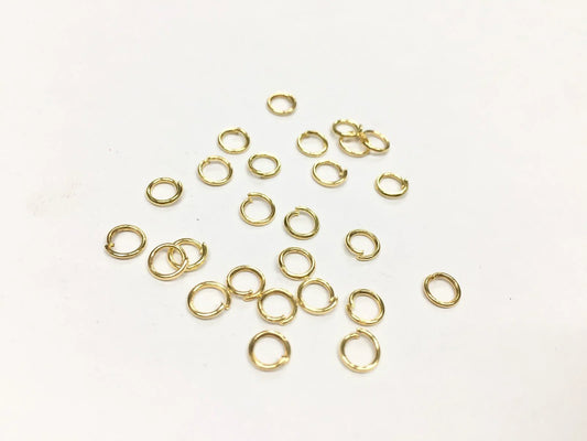 Golden Metal Connector Jump Rings- 5 mm