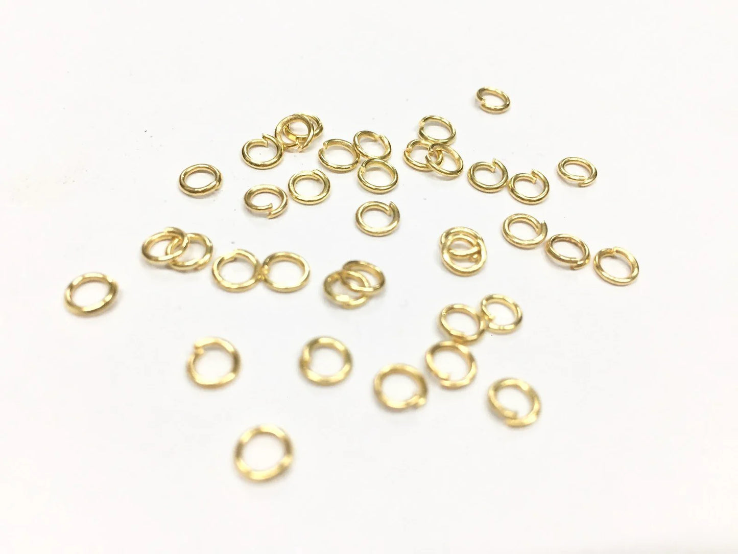 Golden Metal Connector Jump Rings- 4 mm