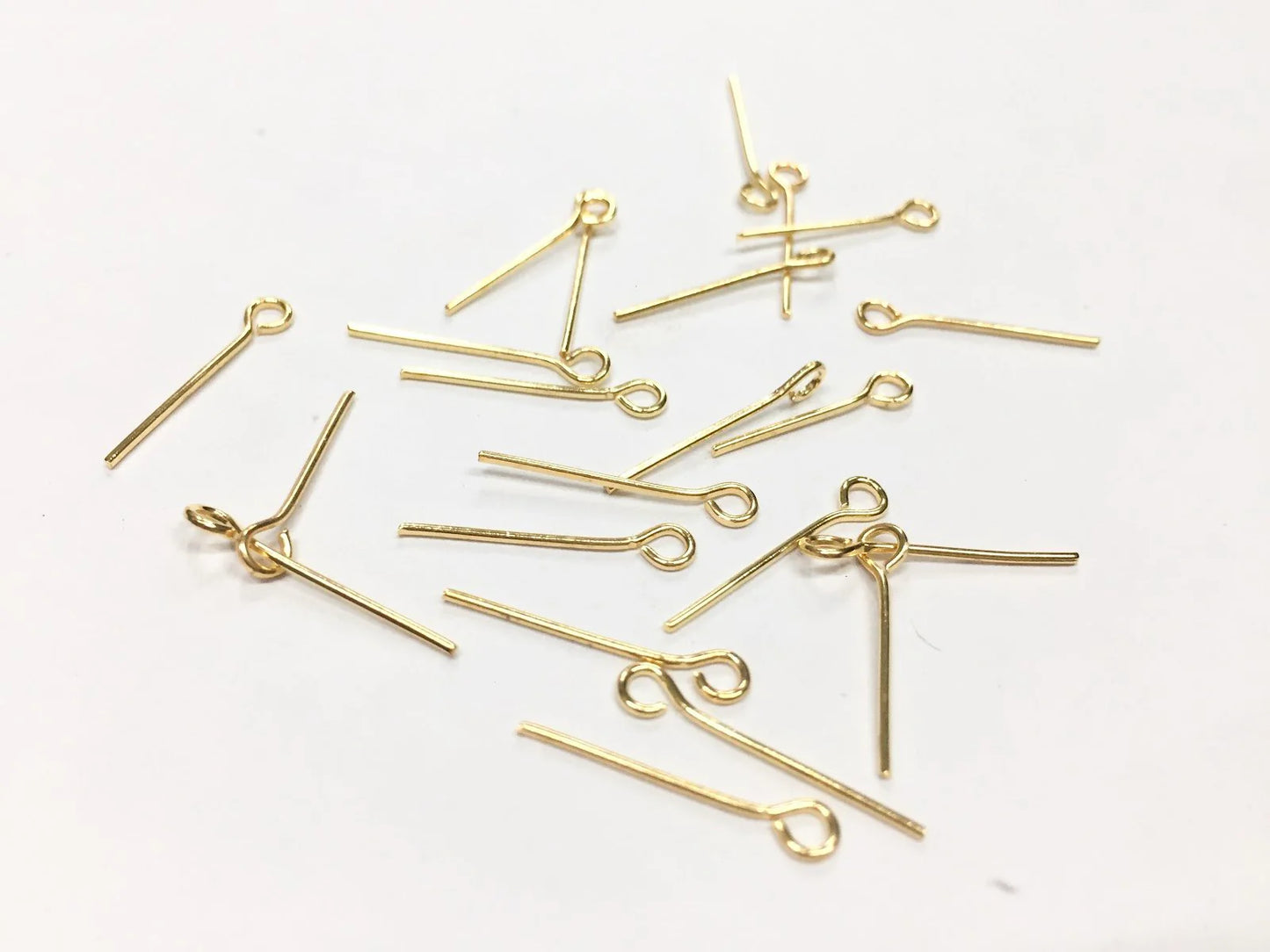 Golden Jewellery Making Metal Head Pin -20mm