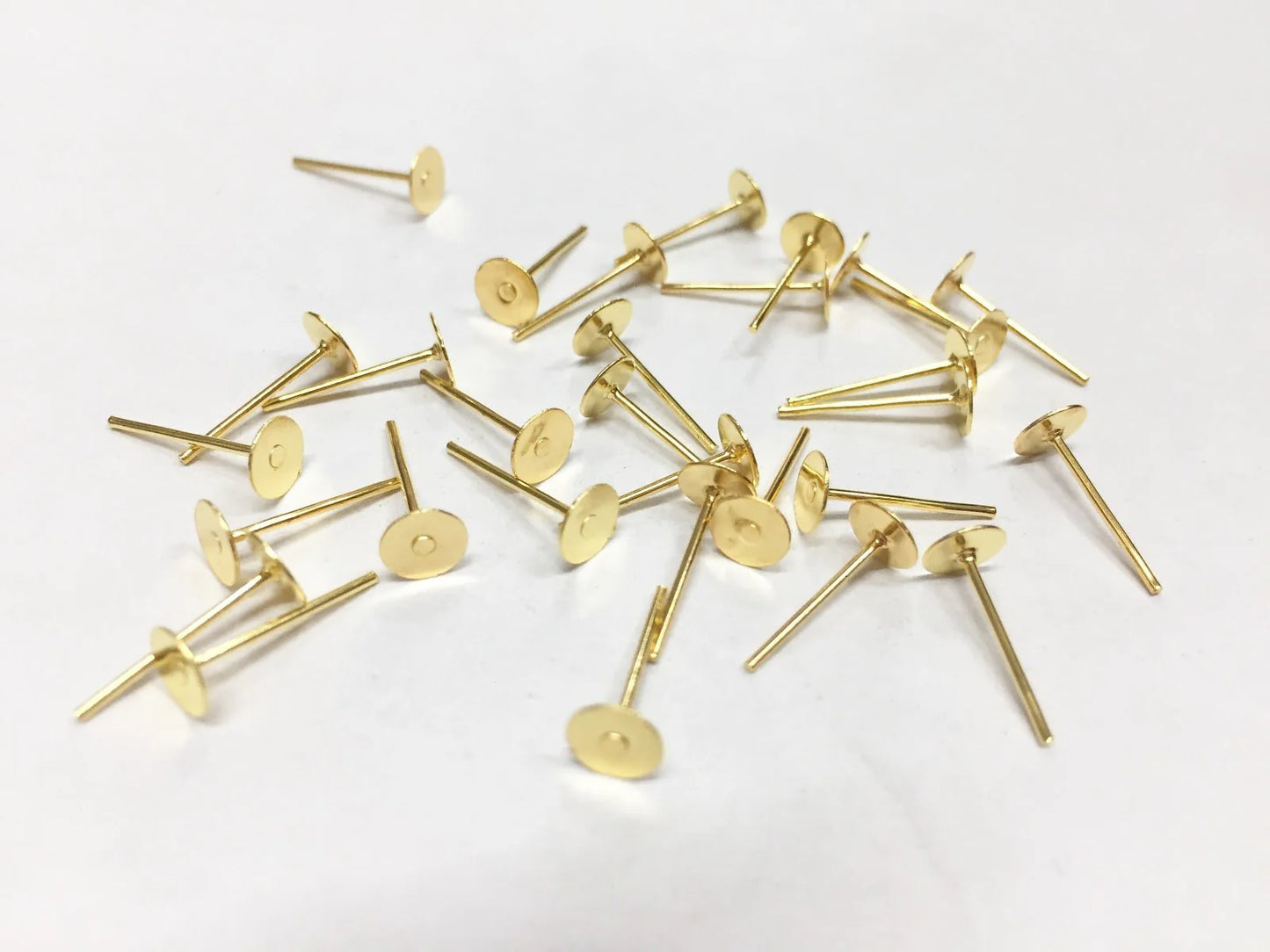 Golden Jewellery Making Metal Head Pin stad 6  mm