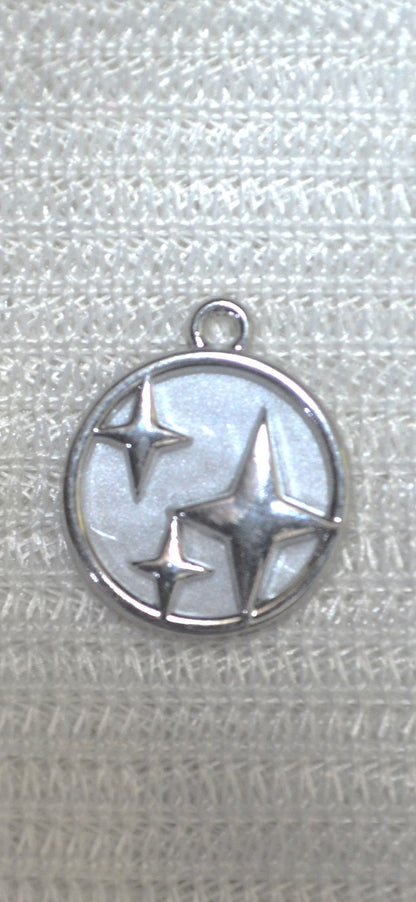 Anti-Tarnish Round star charm - Available in Gold & Silver