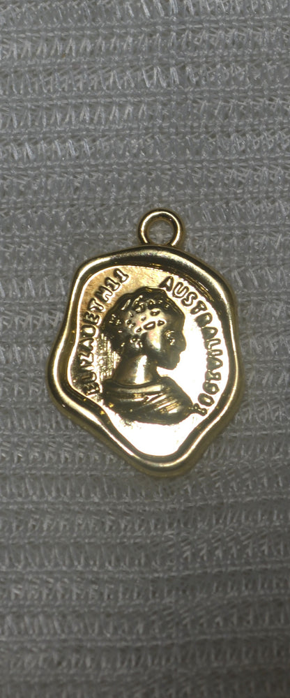 Anti-Tarnish Coin charm - Available in Gold & Silver