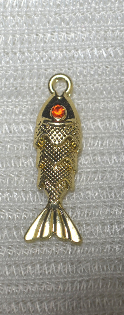 Anti-Tarnish Fish charm - Available in Gold & Silver