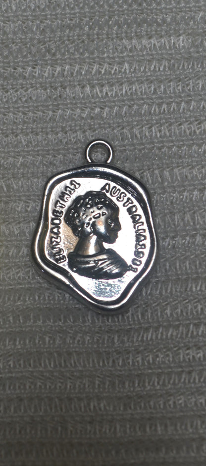 Anti-Tarnish Coin charm - Available in Gold & Silver