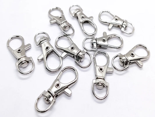 Silver Metallic Lobster Clasps