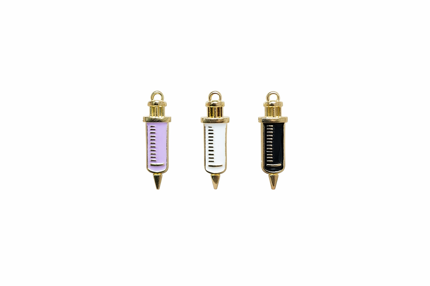Syringe Charms | Enamel Charms | Medical Charms | Injection Charms