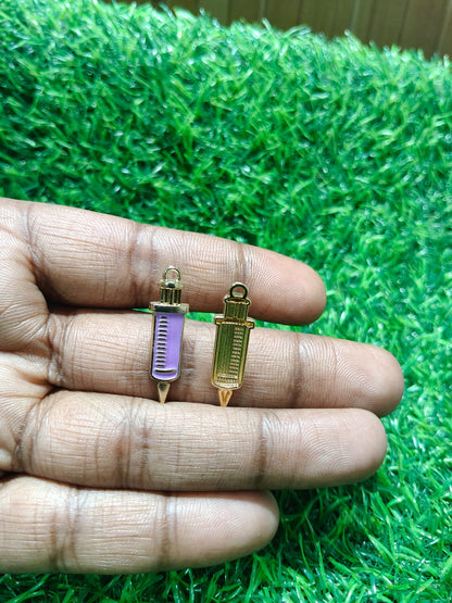 Syringe Charms | Enamel Charms | Medical Charms | Injection Charms