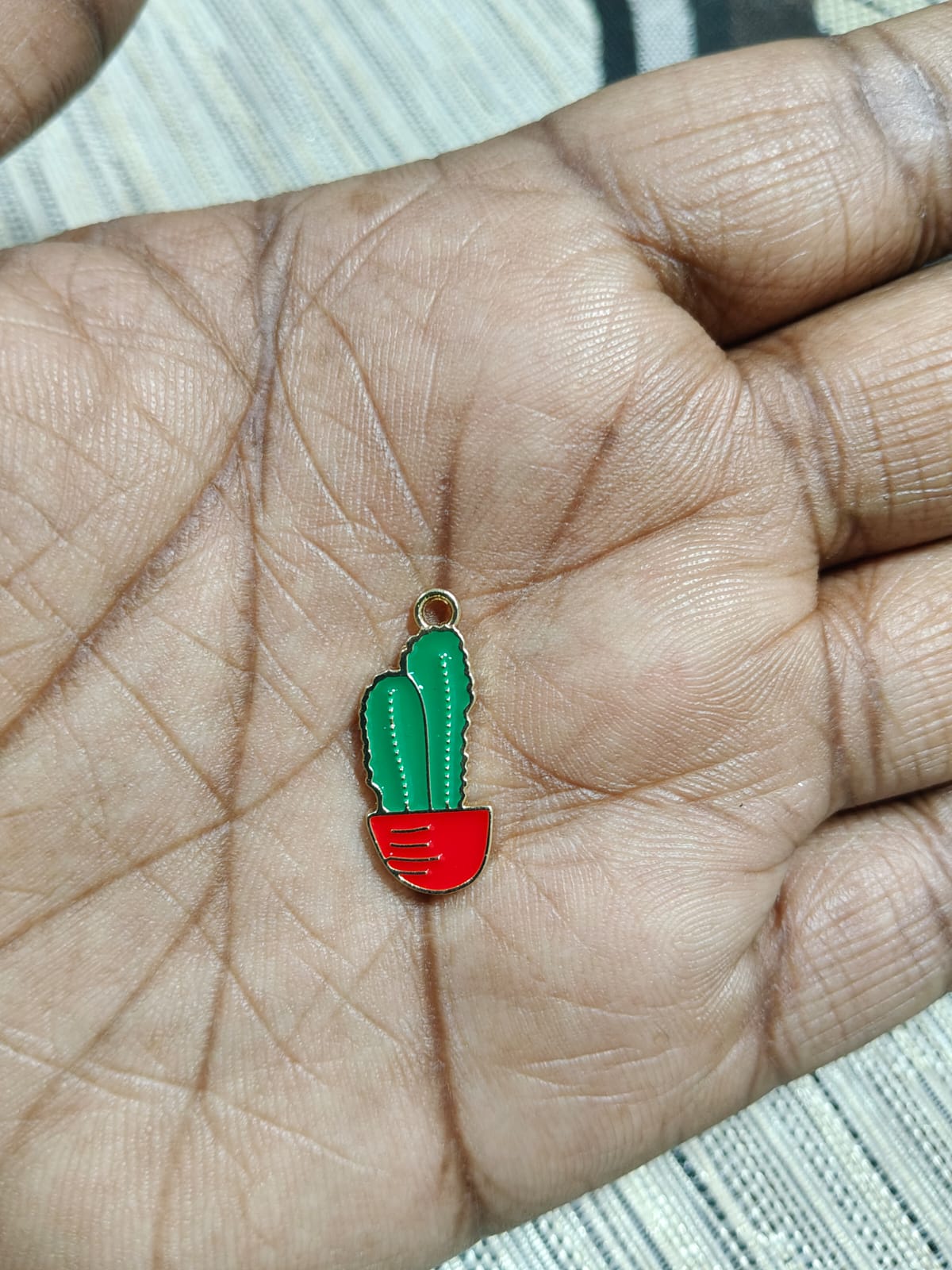 Green Charms | Cactus Charms | Enamel Charms | Metal Pendant Charms