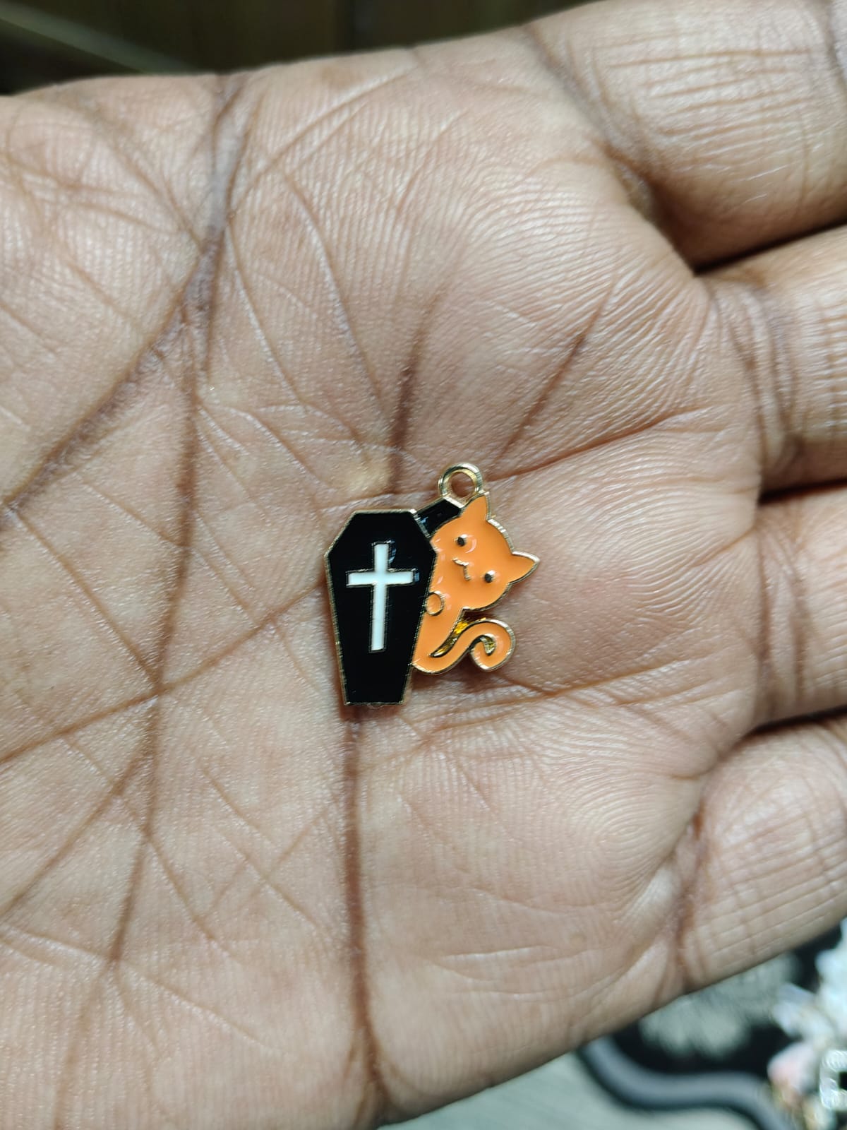 Orange Charms | Cat Charms | Coffin Charms | Enamel Charm