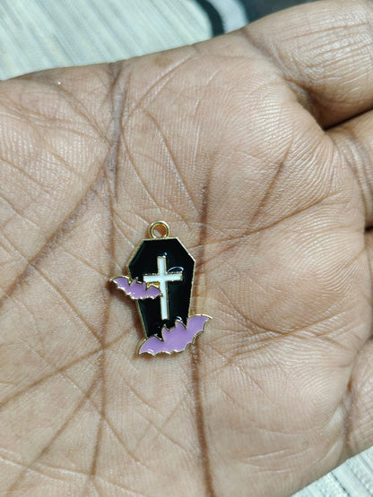 Purple Charms | Coffin Charms | Enamel Charms