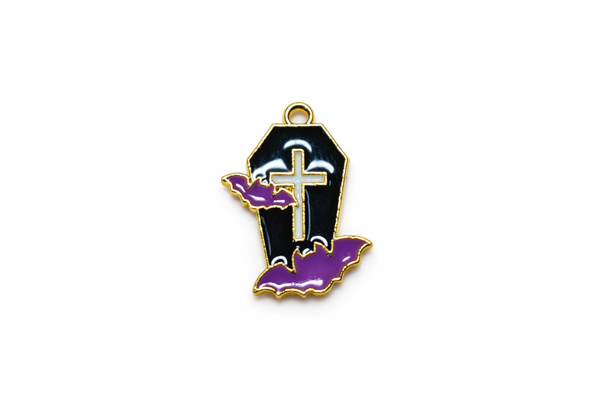 Purple Charms | Coffin Charms | Enamel Charms