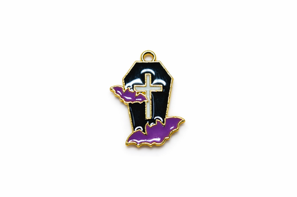 Purple Charms | Coffin Charms | Enamel Charms