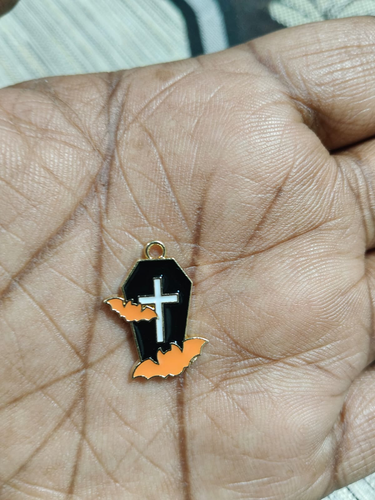 Coffin Charms | Orange Charms | Enamel Charms