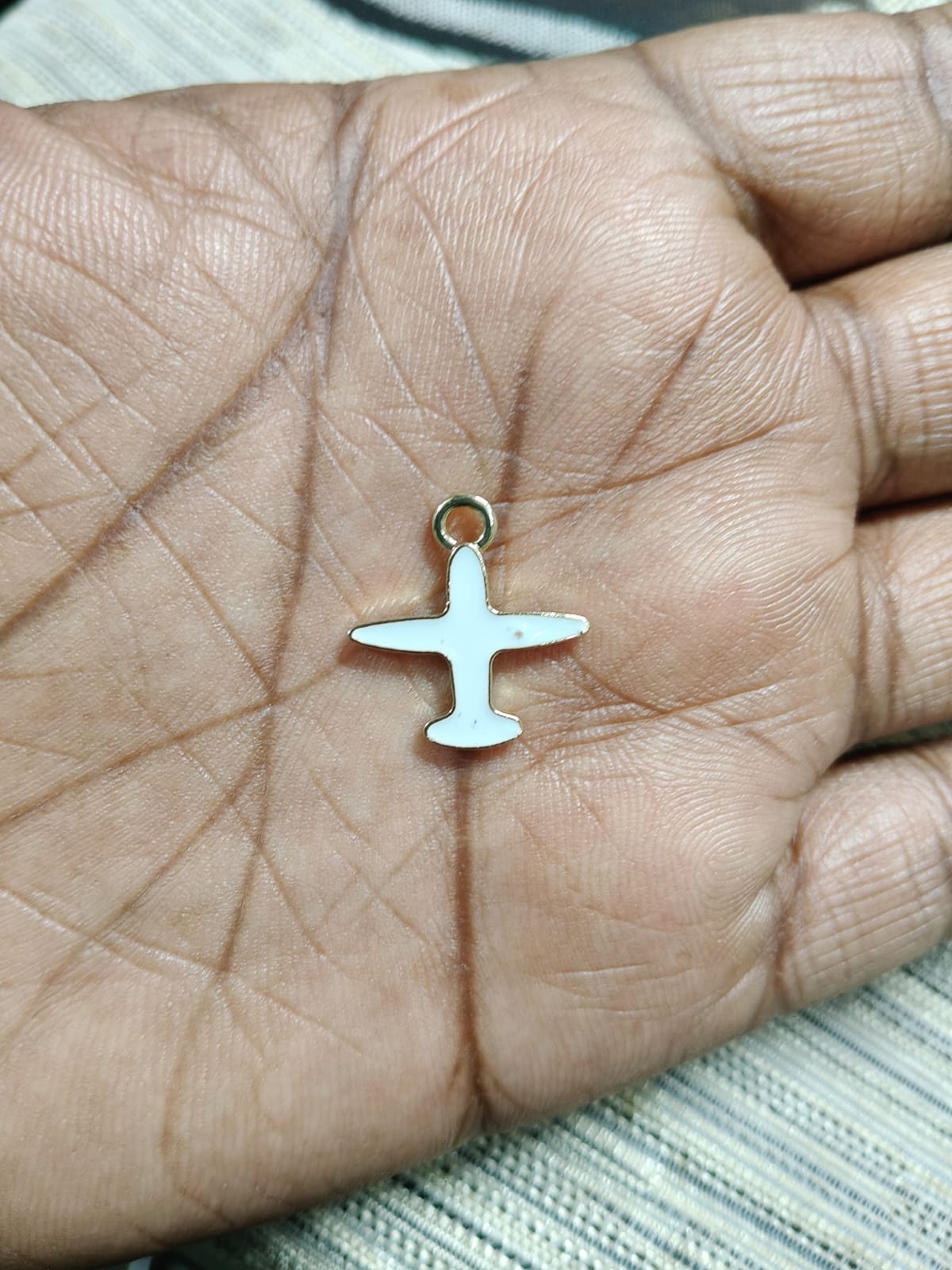 NAGNESHI Airplane White Jewelry Charms, Enamel Plane Pendants for Travel-Themed Bracelets and Keychains