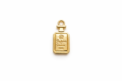 NAGNESHI Elegant Goldan Perfume Bottle Pendants Charms Metal Pendant for Jewelry Making