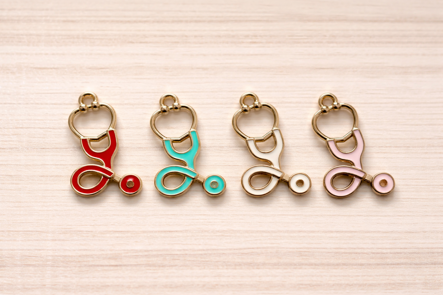 NAGNESHI Colorful Stethoscope Enamel Pendants - Nurse & Doctor Appreciation for DIY Jewelry Making, Charm Bracelets, Necklaces