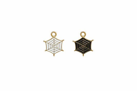NAGNESHI Spider Web Enamel Charms for Jewelry Making & Crafts